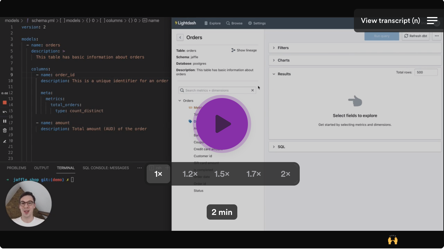 demo create dbt metrics