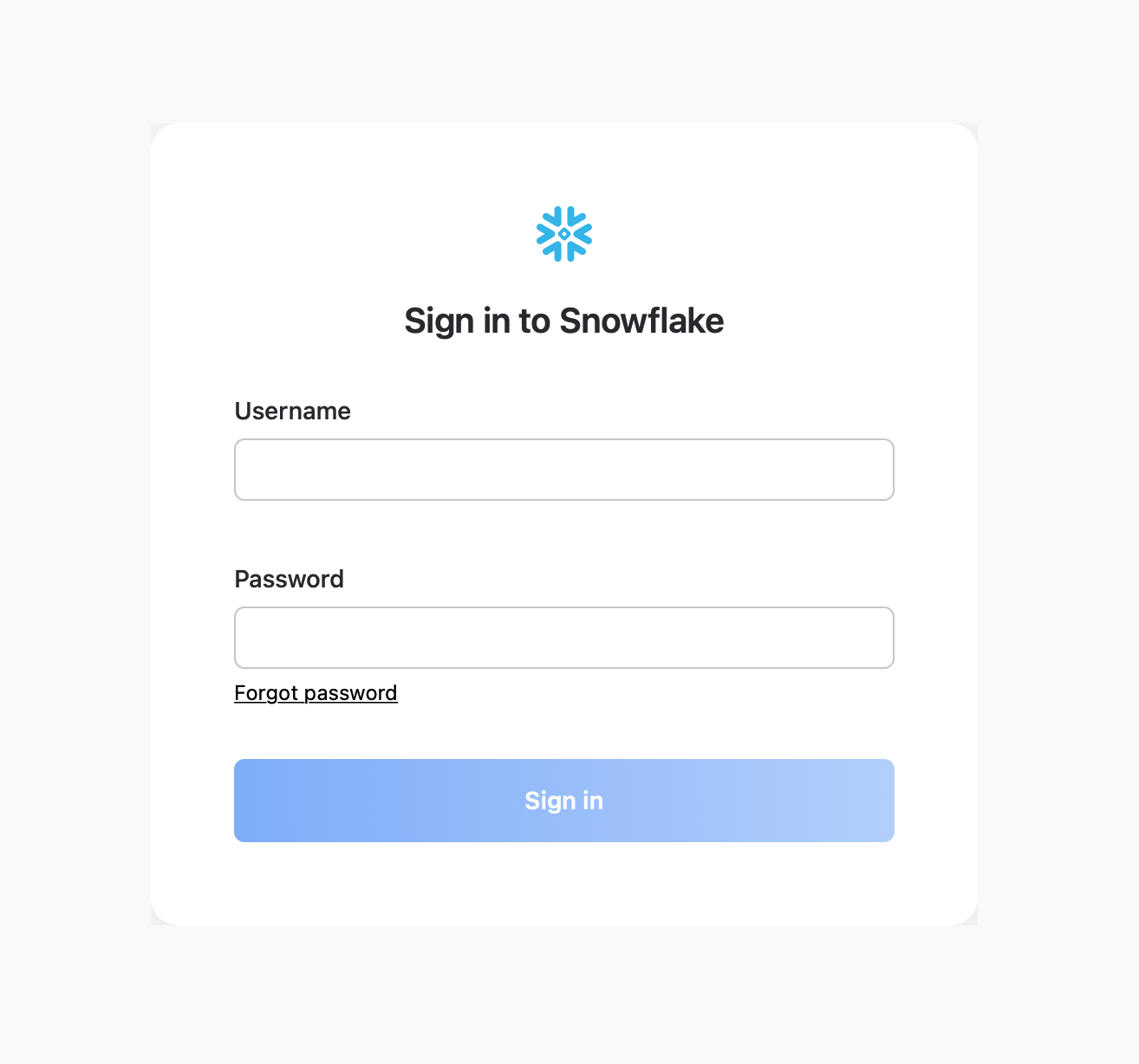 snowflake-login-form